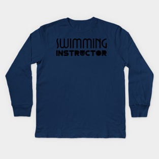 Swimming instructor, swimming learning, swim teacher v1 Kids Long Sleeve T-Shirt